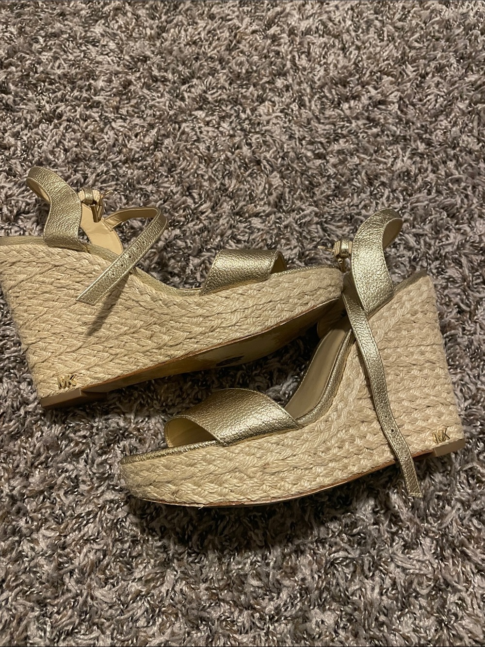 Michael Kora Gold Metallic Women's Slingback Sandals